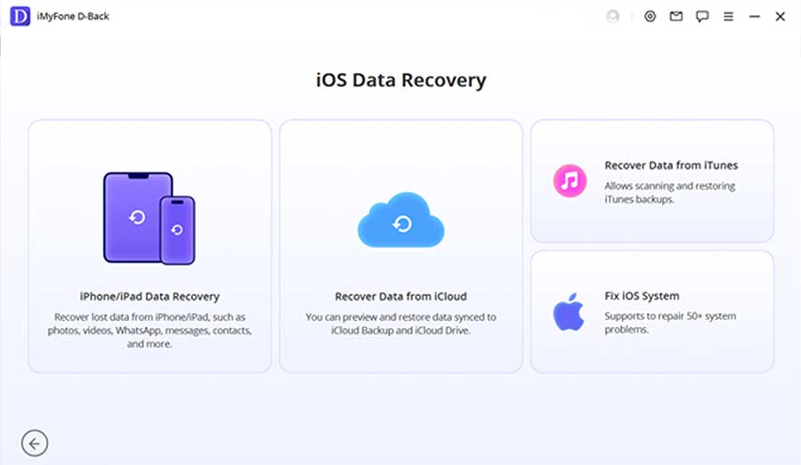 iMyFone D-Back iOS Data Recovery
